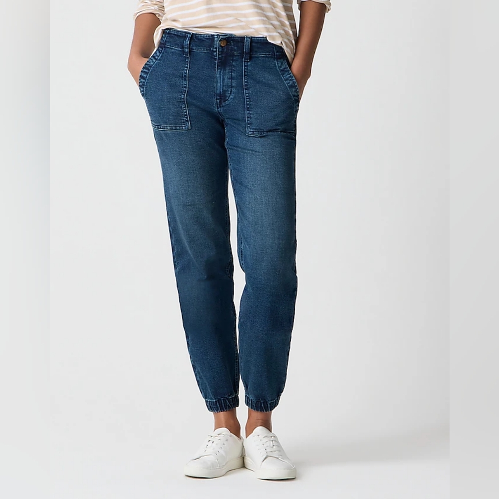 NWT J.CREW Utility jogger jean in signature stretch+ Size 27